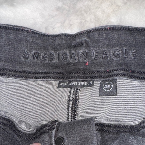 American Eagle Outfitters Women's Black  Charcoal Gray Jeans - Picture 2 of 9